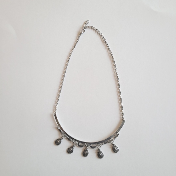 Silver Collar Boho Necklace - Picture 1 of 4